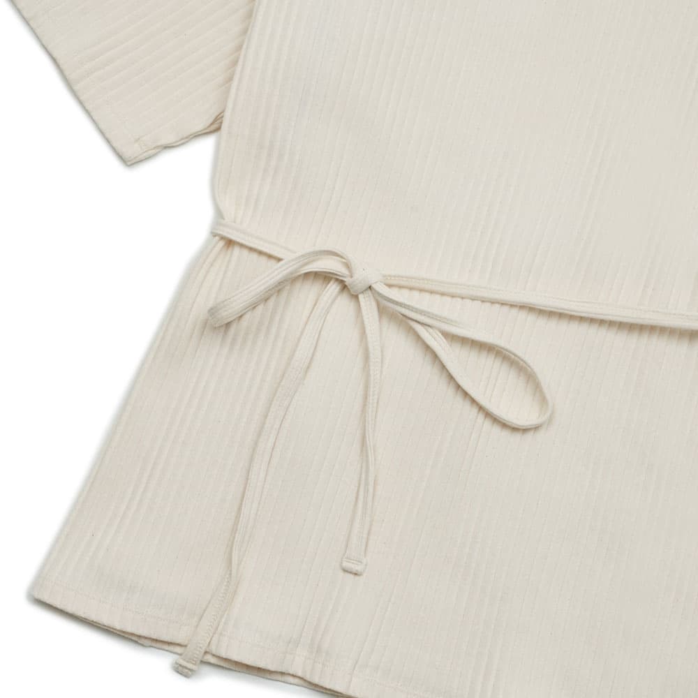 베이스레인지 SHAW 블랙 숏 슬리브셔츠 FSHT-RIB-000-OW