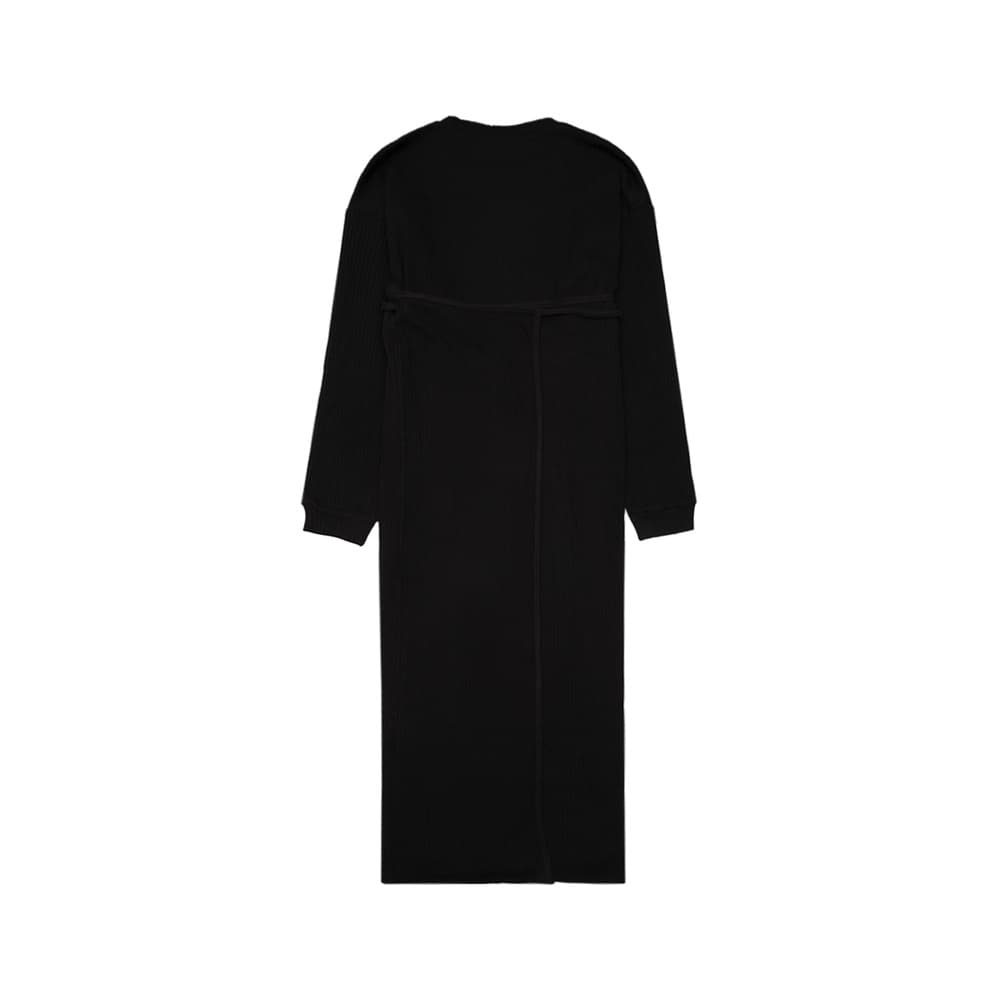 SHAW LONG SLEEVE KAFTAN DRSH-RIB-000-BK