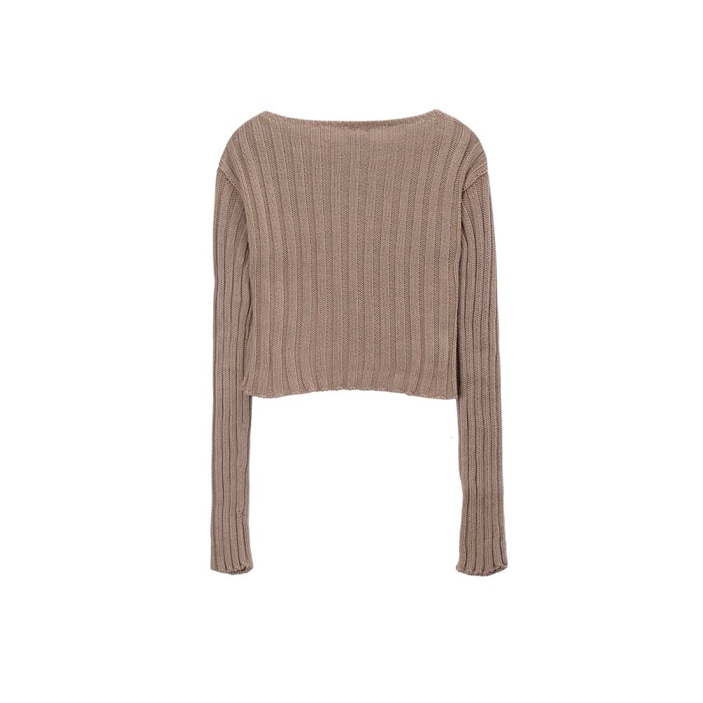 베이스레인지 여성 MACAU 가디건 라이트 브라운 KNMAC-CO-SP24