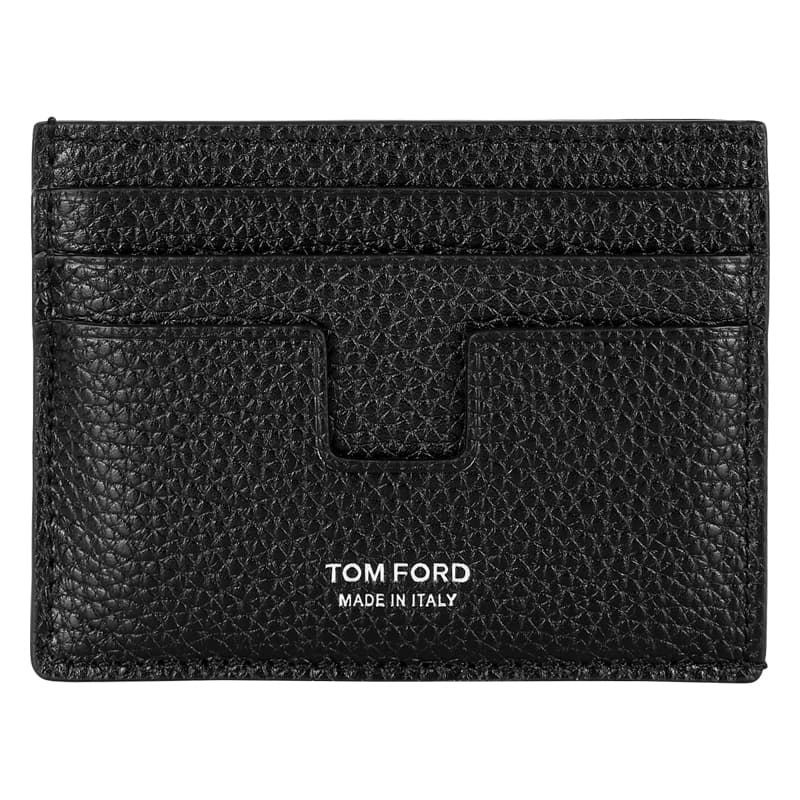 디몬트 23 S/S 톰포드 로고 페블레더 T라인 카드 홀더(블랙) Y0233 LCL158S 1N001