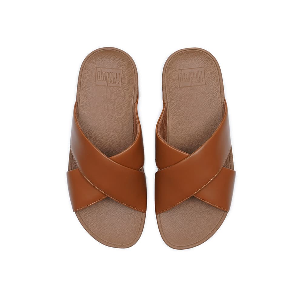 핏플랍 루루 크로스 슬라이드 라이트 탄 K04-592