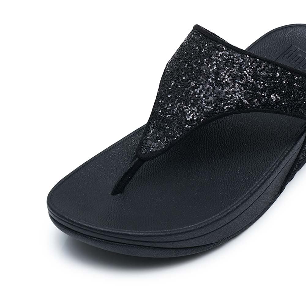 핏플랍 루루 토 포스트 블랙 글리터 X03-339