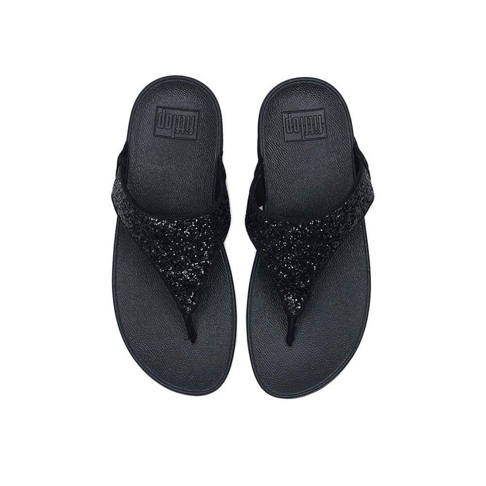 핏플랍 루루 토 포스트 블랙 글리터 X03-339