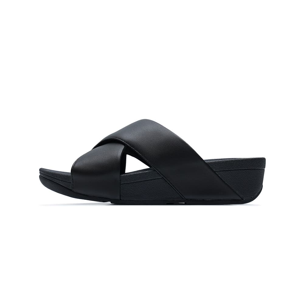 핏플랍 루루 크로스 슬라이드 블랙 K04-001