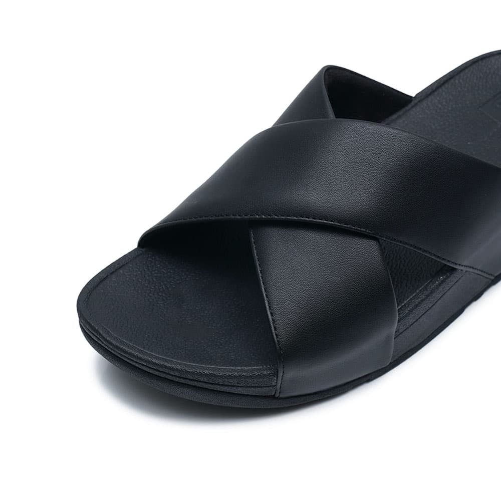 핏플랍 루루 크로스 슬라이드 블랙 K04-001