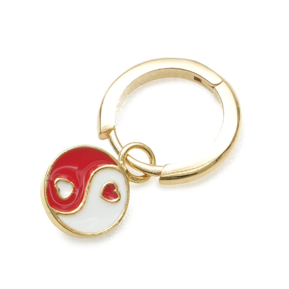 윌헬미나 가르시아 GOLD YIN/YANG EARRING/ YY007-RED