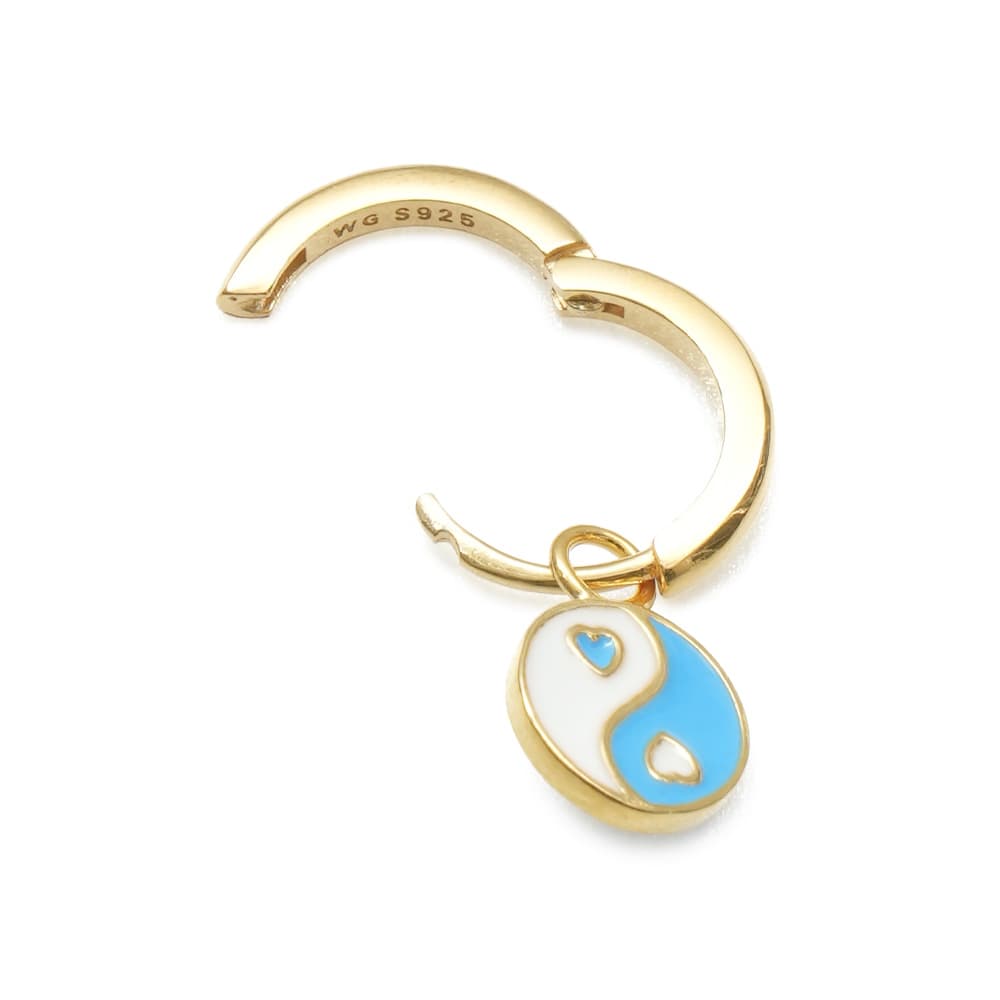 윌헬미나가르시아 GOLD YIN/YANG EARRING/ YY007-BLUE