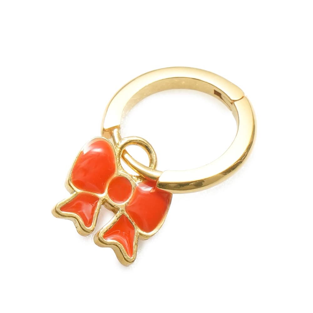 윌헬미나 가르시아 MINNIE BOW HOOP EARRING/ SS22015-ORANGE