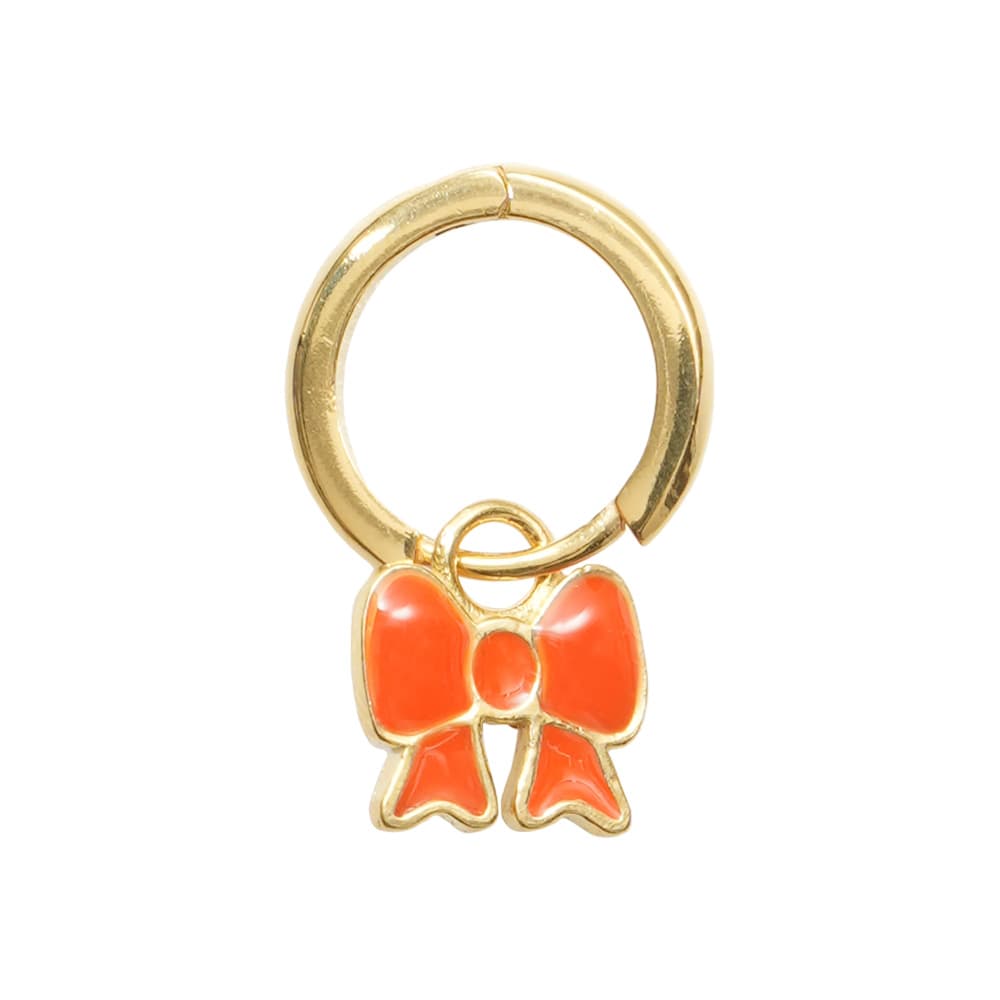 윌헬미나 가르시아 MINNIE BOW HOOP EARRING/ SS22015-ORANGE