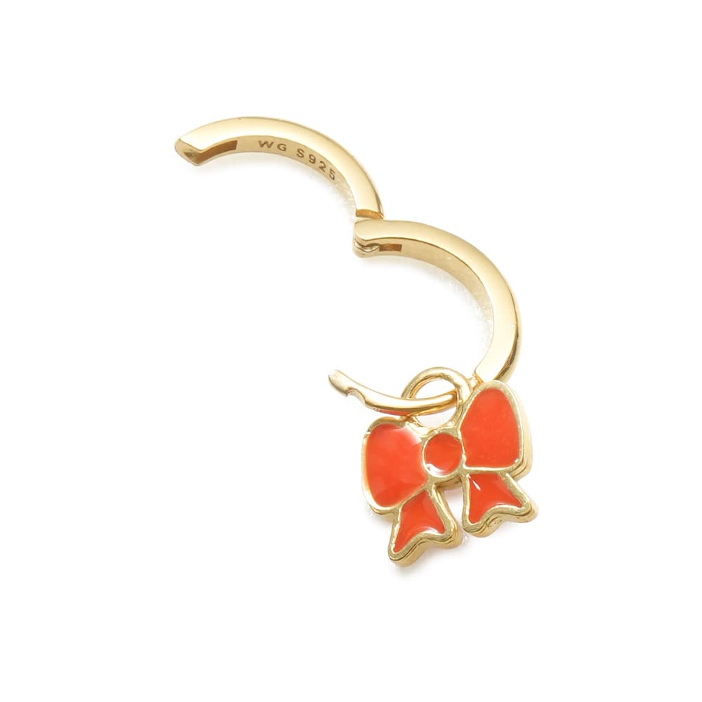 윌헬미나 가르시아 MINNIE BOW HOOP EARRING/ SS22015-ORANGE