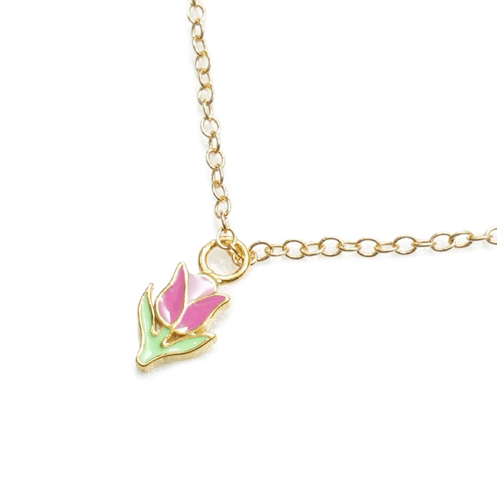 윌헬미나 가르시아 TINY CHARMS ON SKINNY CHAIN/ BLM039-PINK TULIP