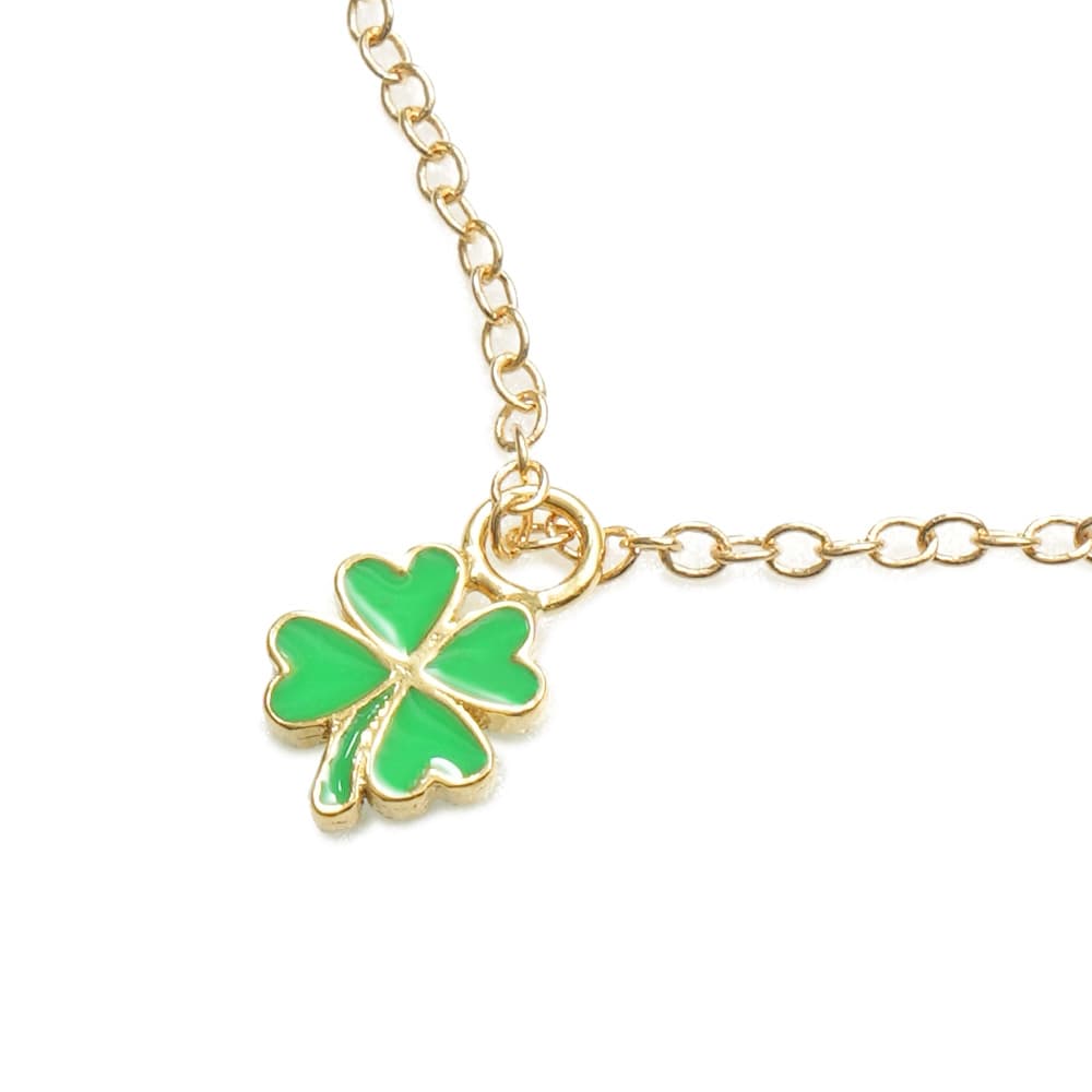 윌헬미나 가르시아 TINY CHARMS ON SKINNY CHAIN/ BLM039-GREEN CLOVER