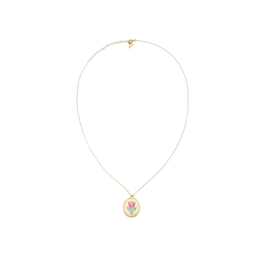 윌헬미나 가르시아 GOLD PENDANT ON SKINNY CHAIN/ BLM038-PINK TULIP