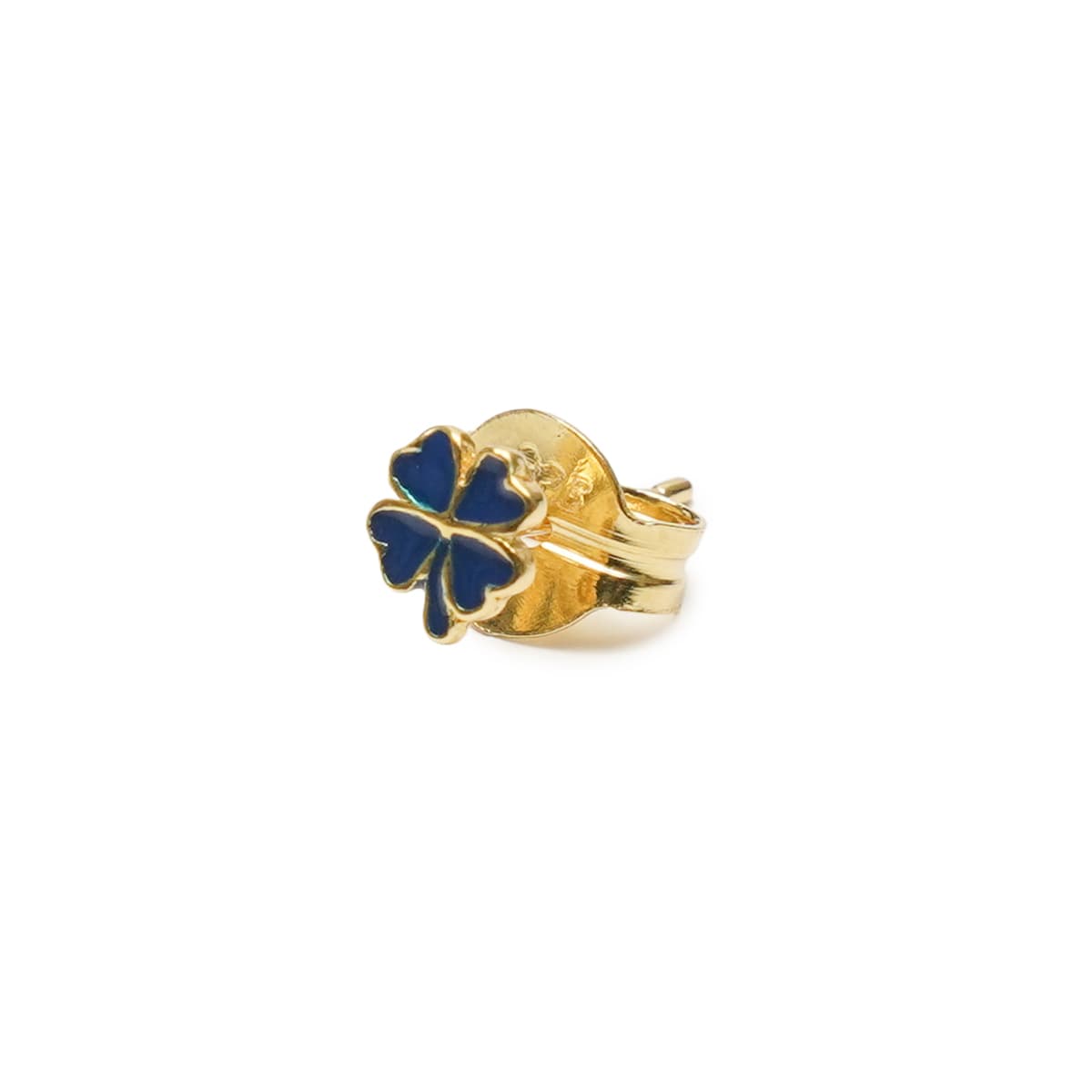윌헬미나 가르시아 GOLD CLOVER STUD EARRING / BLM031-BLUE