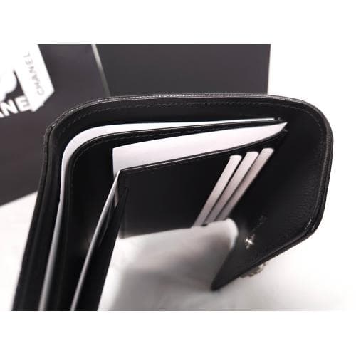 [국내배송] 쇼핑백 풀셋 샤넬 보이 캐비어 반지갑 은장 블랙 A80734 B01489 94305