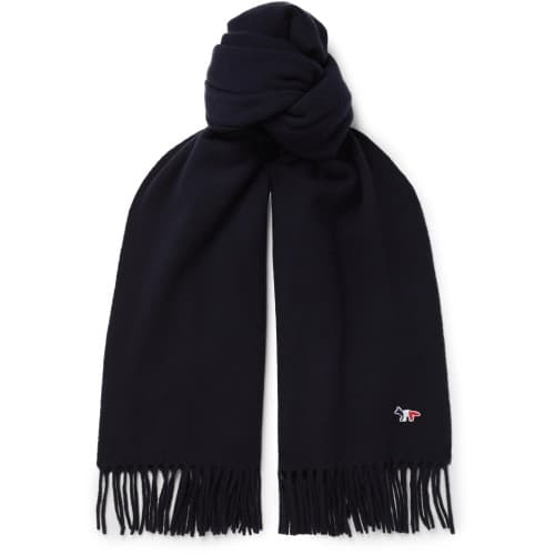 [벨이탈리아]  메종 키츠네 FU06206 폭스 울 스카프 / 다크 네이비