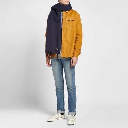 [벨이탈리아]  메종 키츠네 FU06206 폭스 울 스카프 / 다크 네이비