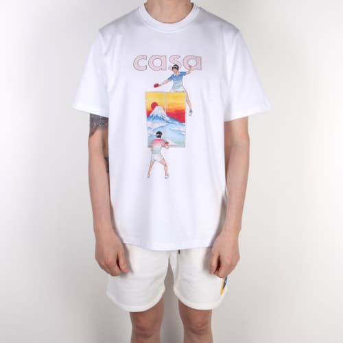 [클로딩캡슐] FUJIPINGPONG 라운드 화이트 JTS001