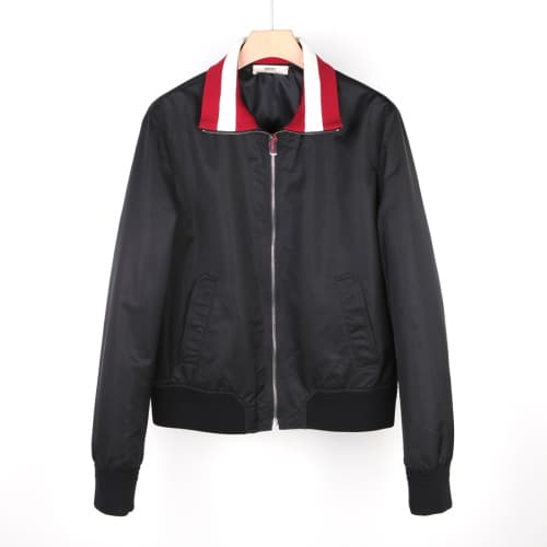 [클로딩캡슐] 카라삼선 바람막이 블랙 M3BA178F9S080