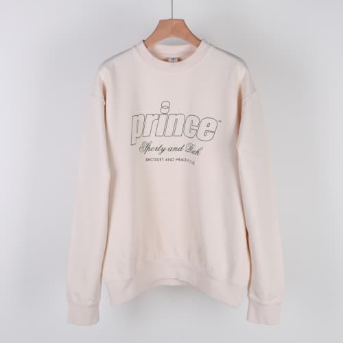 [클로딩캡슐] 공용 프린스 헬스 맨투맨 아이보리 CR513CR