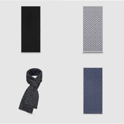 [국내배송] 쇼핑백 풀셋 선물포장 루이비통 모노그램 클래식 울 스카프 4종 M70520