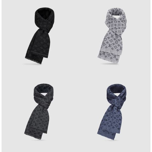 [국내배송] 쇼핑백 풀셋 선물포장 루이비통 모노그램 클래식 울 스카프 4종 M70520