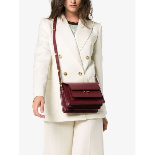 마르니 미듐 트렁크백 / 버건디 레드 SBMPN09NO1LV520