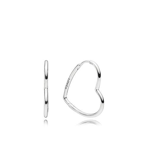 [당일배송]판도라 XoX 에쉬메트릭 하츠 오브 러브 이어링 실버 297822