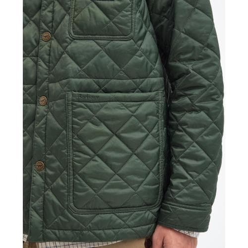 [당일배송]위너스애비뉴 바버 ZoZ X 메종키츠네 케닝 퀼팅 자켓 그린 MQU1735GN73