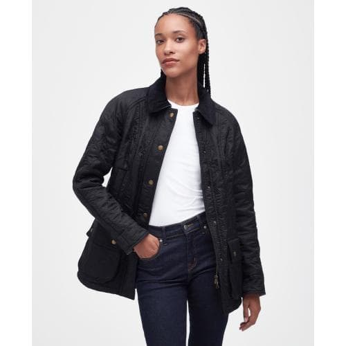 [당일배송]위너스애비뉴 바버 ZoZ 비드넬 폴라퀼트 자켓 블랙 LQU0471BK91