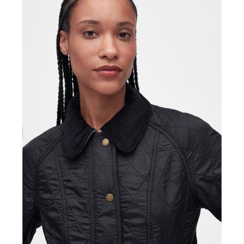 [당일배송]위너스애비뉴 바버 ZoZ 비드넬 폴라퀼트 자켓 블랙 LQU0471BK91