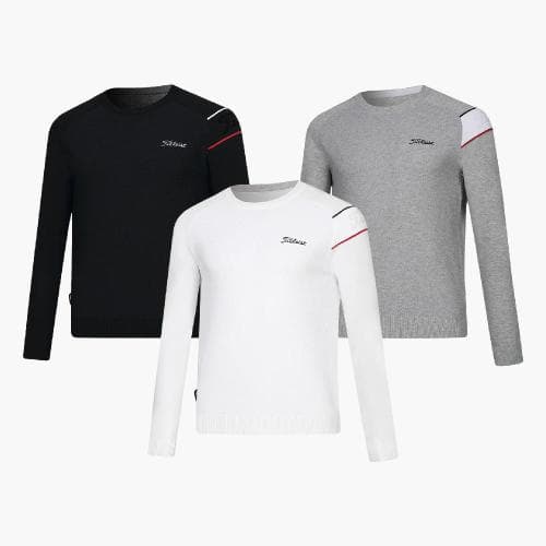 [국내배송] 쇼핑백 선물포장 타이틀리스트 골프 남성 라운드 풀오버