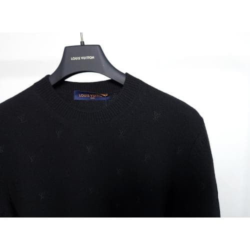 [국내배송] 24SS 쇼핑백 풀셋 루이비통 LV 모노그램 울 니트 블랙 1AFIXD