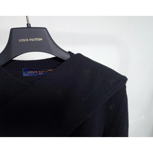 [국내배송] 24SS 쇼핑백 풀셋 루이비통 LV 모노그램 울 니트 블랙 1AFIXD