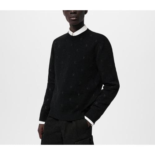 [국내배송] 24SS 쇼핑백 풀셋 루이비통 LV 모노그램 울 니트 블랙 1AFIXD