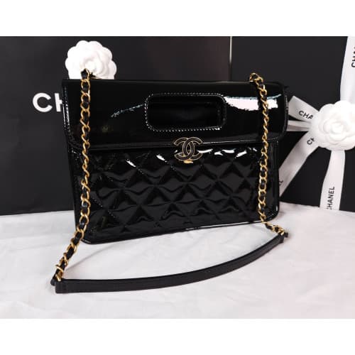 [국내배송] 쇼핑백 풀셋 내장칩 샤넬 투웨이 토트 체인백 페이던트 블랙 AS4036 B10726 94305