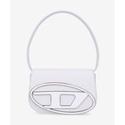 [당일배송] 디젤 23SS 1DR 로고 화이트 여성 레더 숄더백 X08396PR818T1003