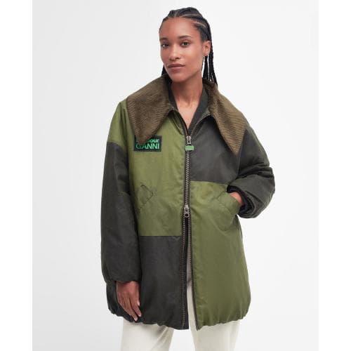 [당일배송]위너스애비뉴 바버 ZoZ X 가니 봄버 왁스 자켓 올리브 LWX1384OL51