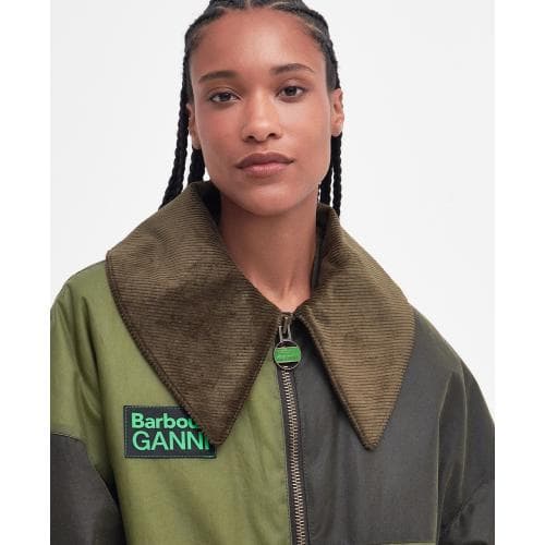 [당일배송]위너스애비뉴 바버 ZoZ X 가니 봄버 왁스 자켓 올리브 LWX1384OL51