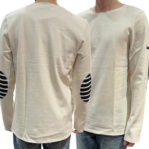 [논현 더팩토리](당일)  세인트 제임스 MERID 엘보 패치 긴팔티 (0844 ECRU)