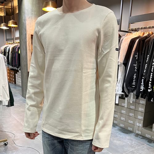 [논현 더팩토리](당일)  세인트 제임스 MERID 엘보 패치 긴팔티 (0844 ECRU)