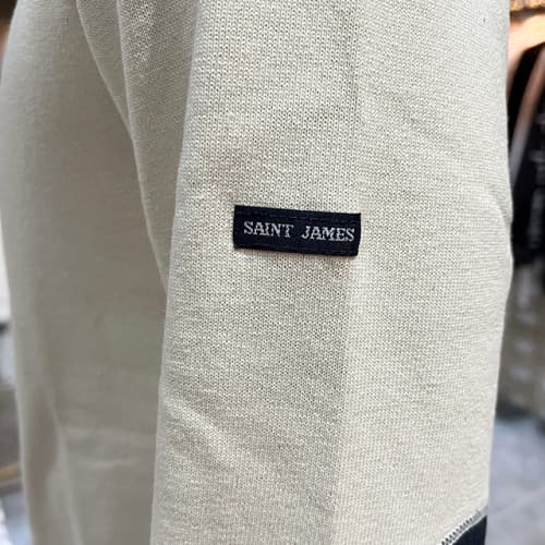 [논현 더팩토리](당일)  세인트 제임스 MERID 엘보 패치 긴팔티 (0844 ECRU)