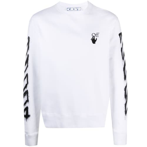 오프화이트 스프레이 맨투맨 OMBA025S21FLE004