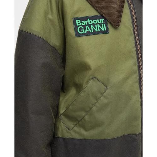 [당일배송]위너스애비뉴 바버 ZoZ X 가니 봄버 왁스 자켓 올리브 LWX1384OL51