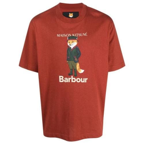 23FW 당일 바버X메종키츠네 뷰포트 폭스 반팔 MTS1224 OR31