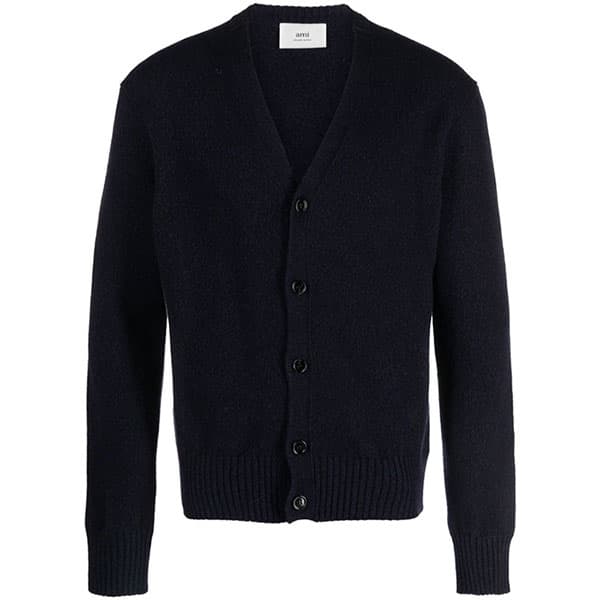 아미 스몰 하트 캐시미어 가디건 HKC127 005 블루