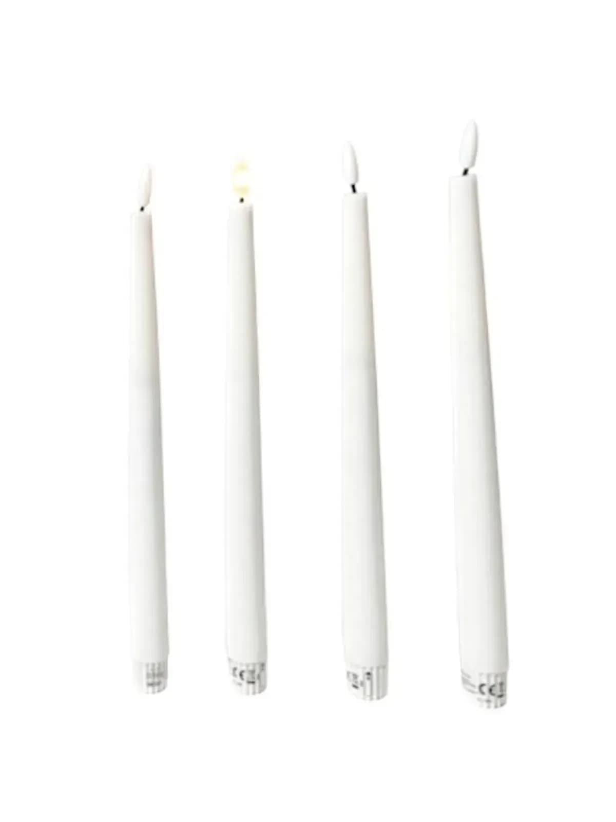 스칸디 에센셜 브라이트 LED 캔들 28.5 cm 4개 세트 509370-01 WHITE