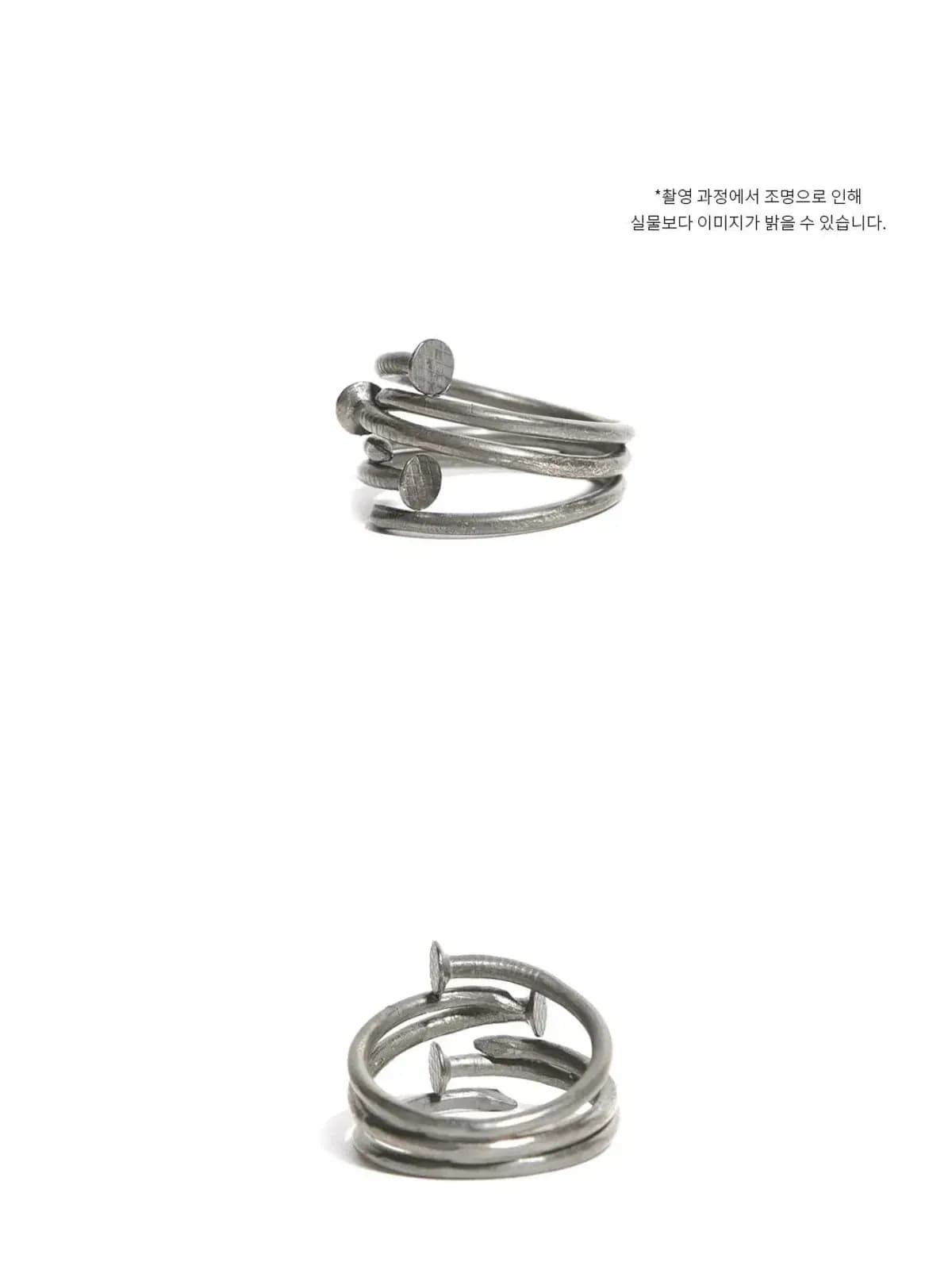 [라이크어스타] 구이디 더블 NAIL 실버 반지 G-SPR5 925