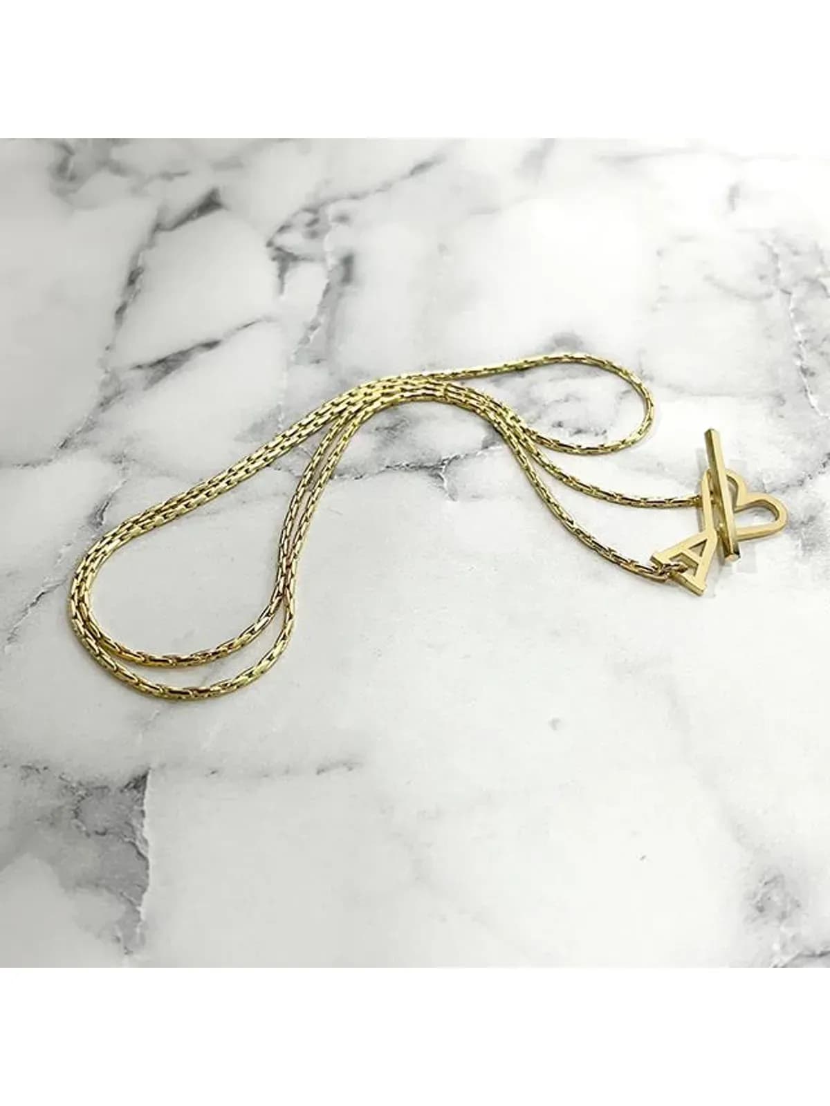 [논현 더팩토리](당일) 25SS 아미 하트 로고 투인원 체인 네크리스 목걸이 (UJW918 361 902)