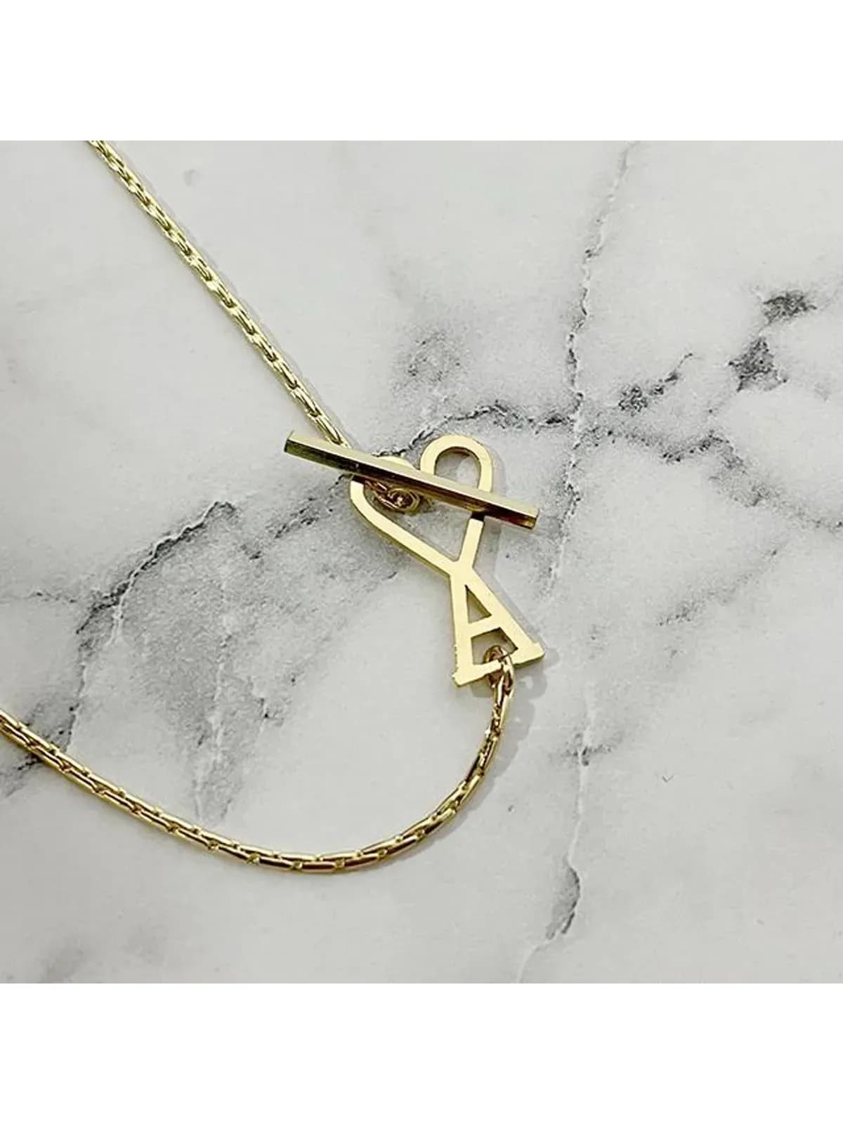 [논현 더팩토리](당일) 25SS 아미 하트 로고 투인원 체인 네크리스 목걸이 (UJW918 361 902)